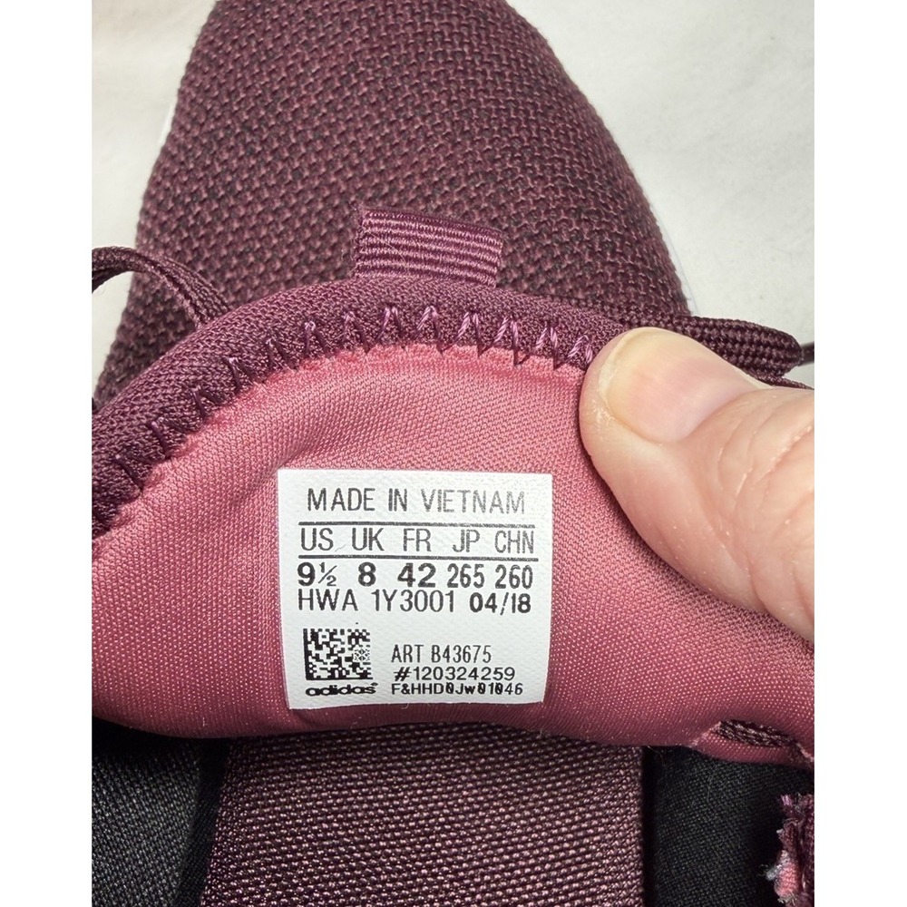 Adidas Cloudfoam Pure Burgundy Womens 9.5 Comfort Walking Lightweight B43675 - Picture 6 of 6
